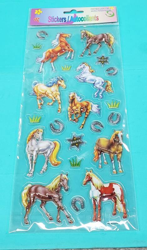 4-223414 AWST Assorted 3-D Horse Stickers sku 4-223414