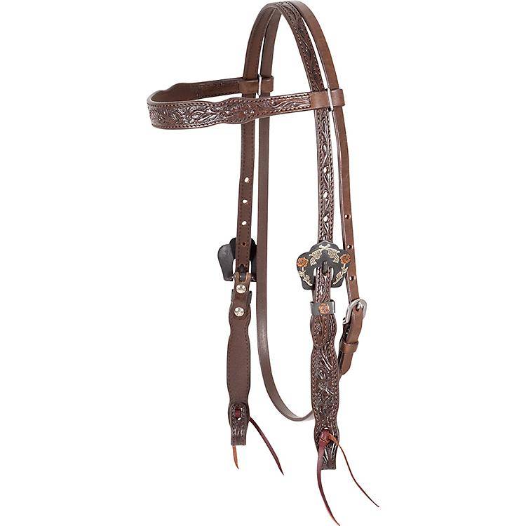 Cashel Guns & Roses Tooled Browband Headstall