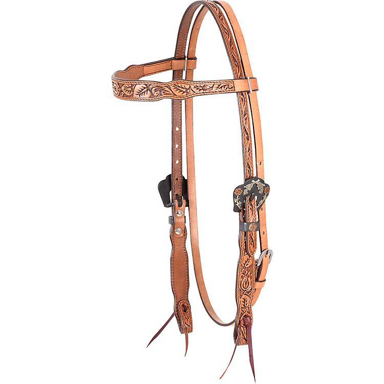 Cashel Guns & Roses Tooled Browband Headstall