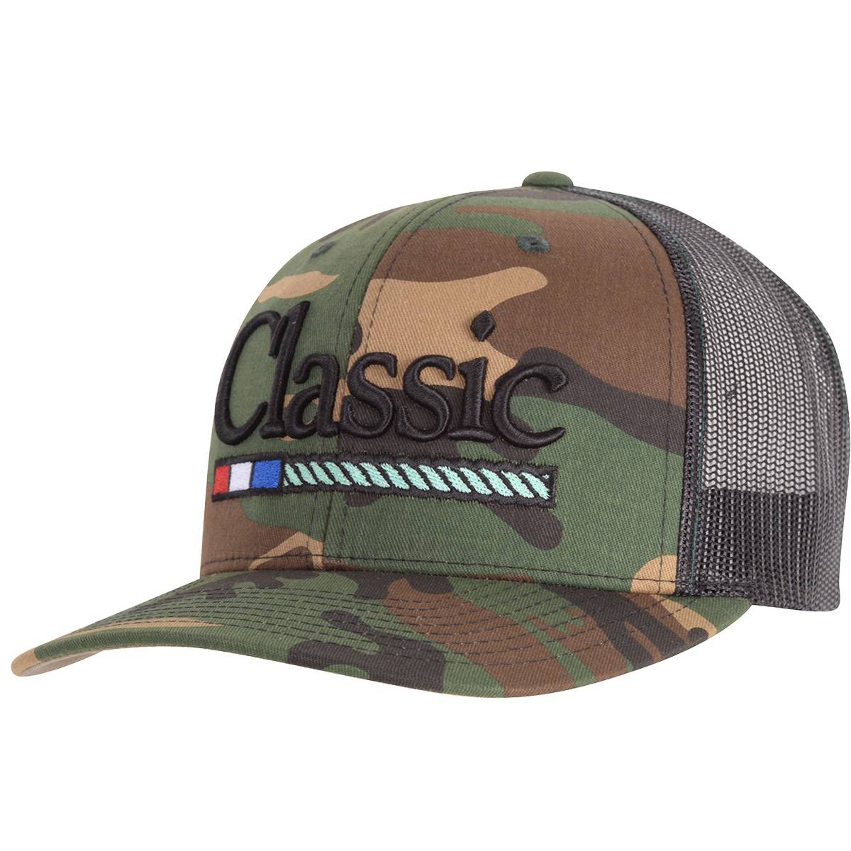 Classic Rope Mens Snapback Mesh Cap with Embroidered Logo II