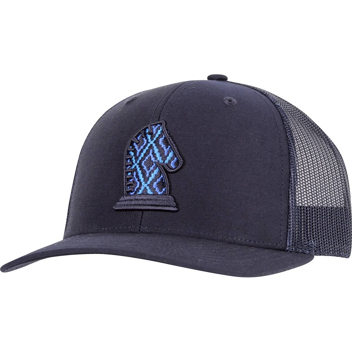 Classic Equine Mens Snapback Mesh Cap with Pattern Logo