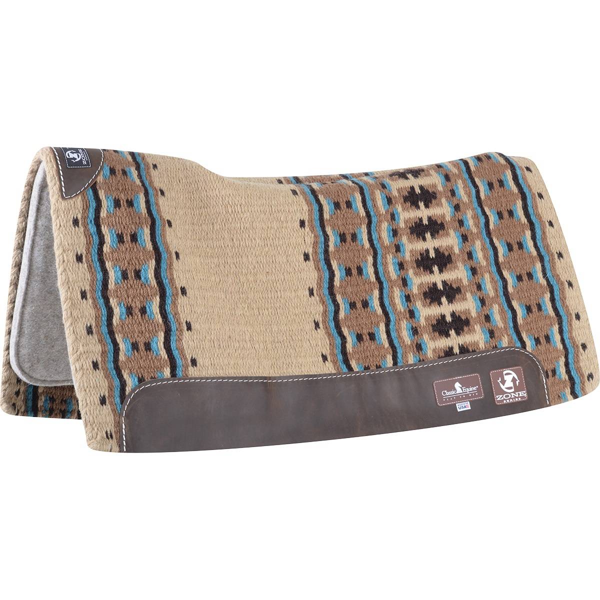 Classic Equine Zone Series Blanket Top Saddle Pad - 3/4 Thick