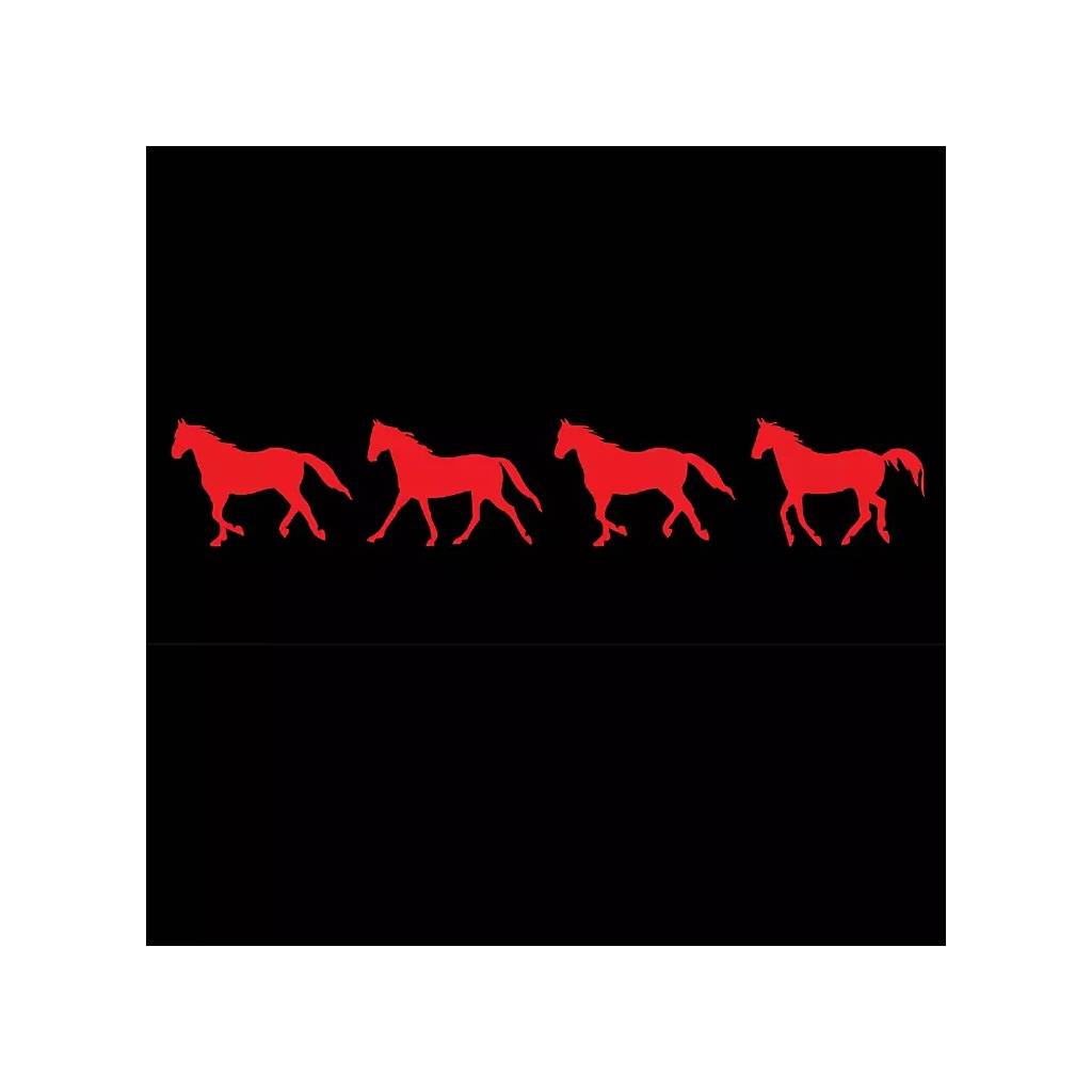 Reflective Trailer Decal - Running Horses