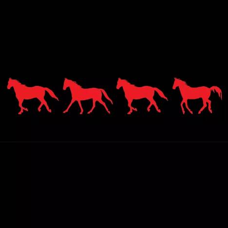 Reflective Trailer Decal - Running Horses