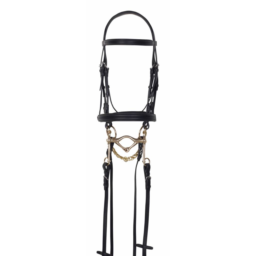 Aramas Double Raised Padded Weymouth Dressage Bridle