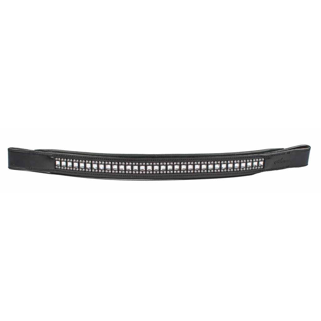 Aramas Queen Padded 1 Inch Wide Browband with Swarovski Crystals