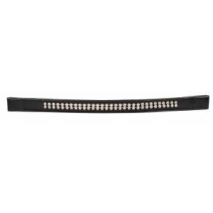 HK Americana Double Round Crystal Browband- 1 Inch Wide