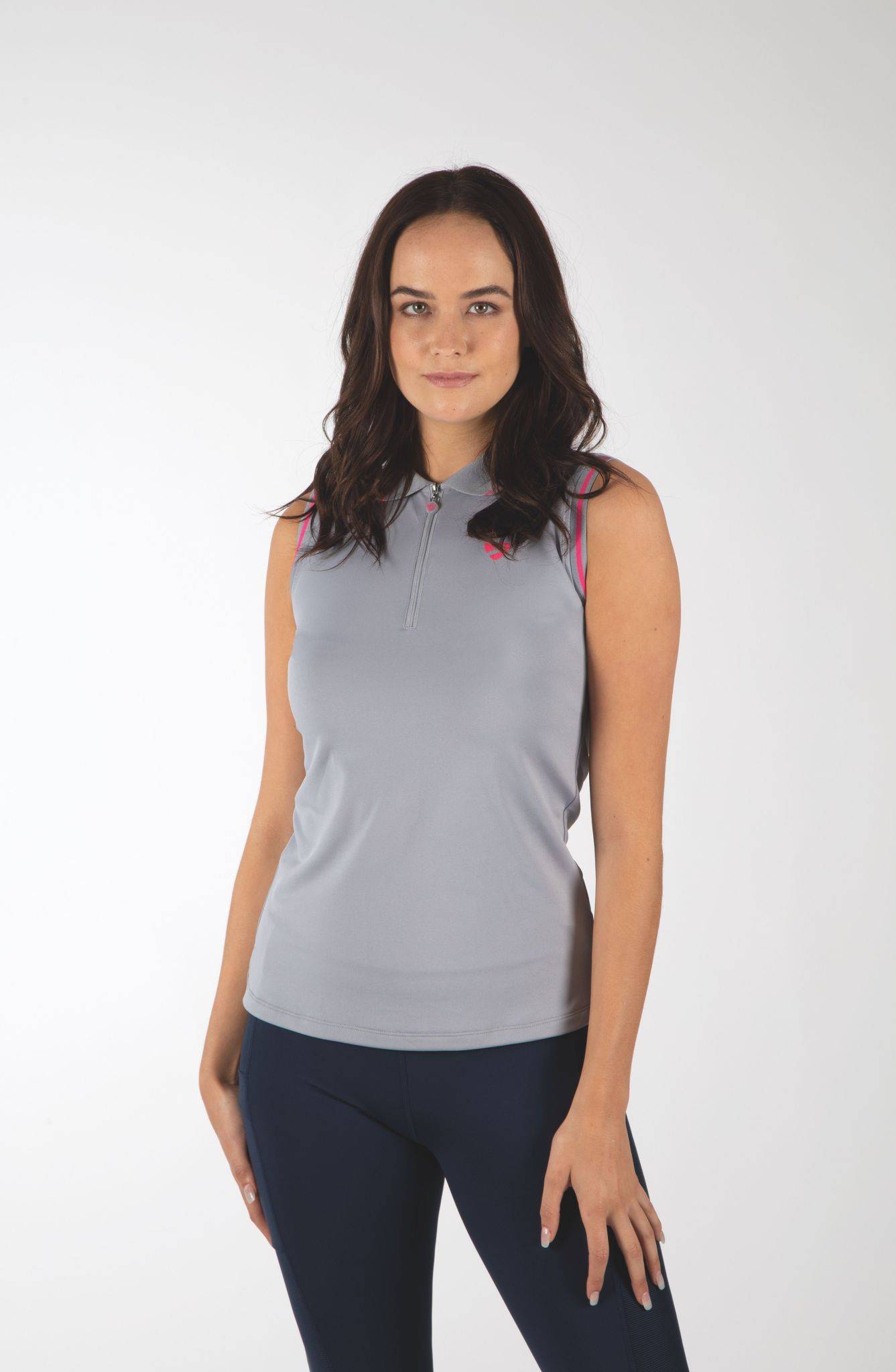 Shires Aubrion Ladies Harrow Sleeveless Polo Shirt