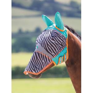 Shires Zeb-Tek Fly Mask with Zip Off Nose