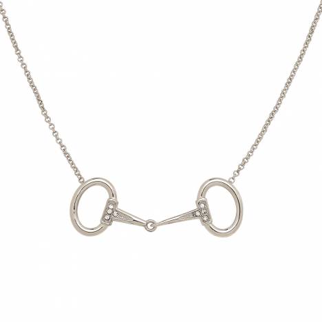 AWST Int'l Rhodium Horse Snaffle Bit Necklace