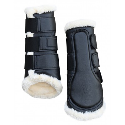 Gatsby Synthetic Horse Boots with Faux Sheepskin