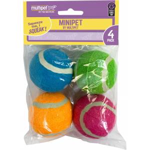 Multipet Minipet Squeaky Tennis Balls