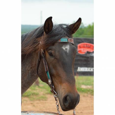 Circle Y Inlaid Filigree Browband Headstall