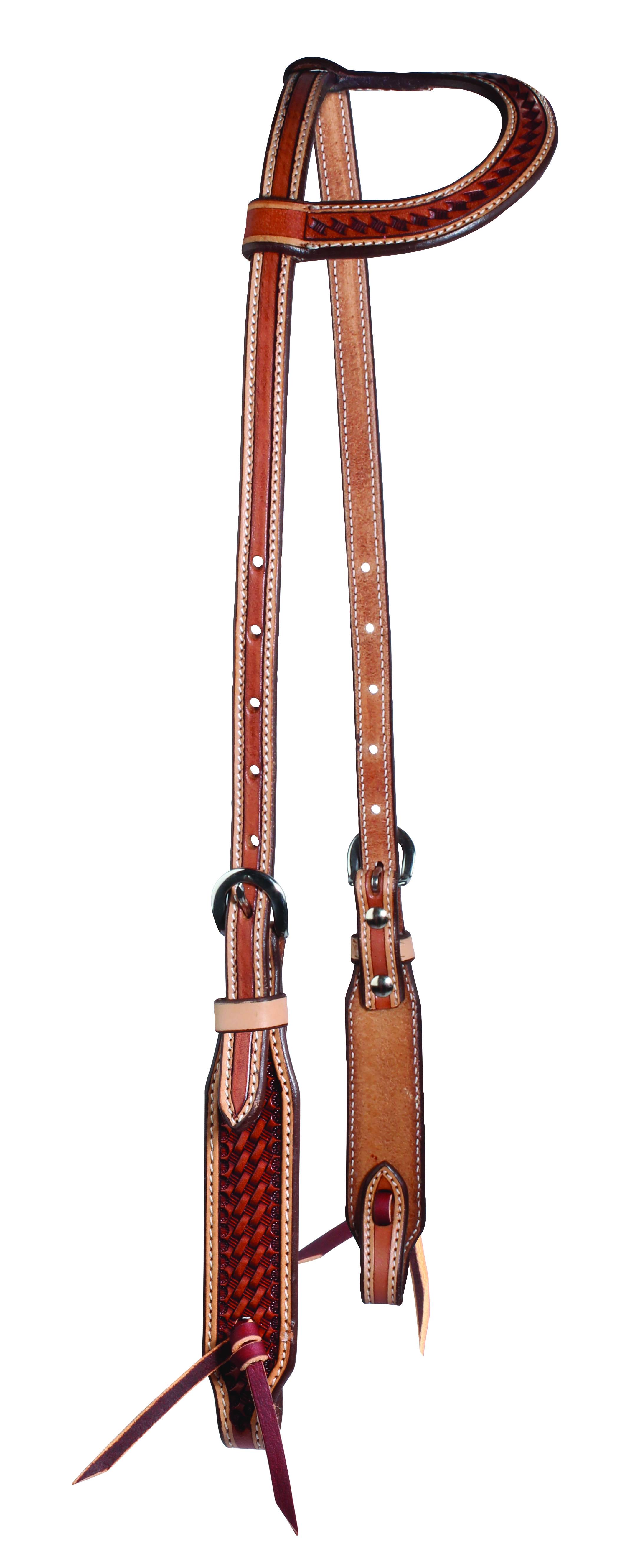 Professionals Choice Basket Weave One-Ear Headstall