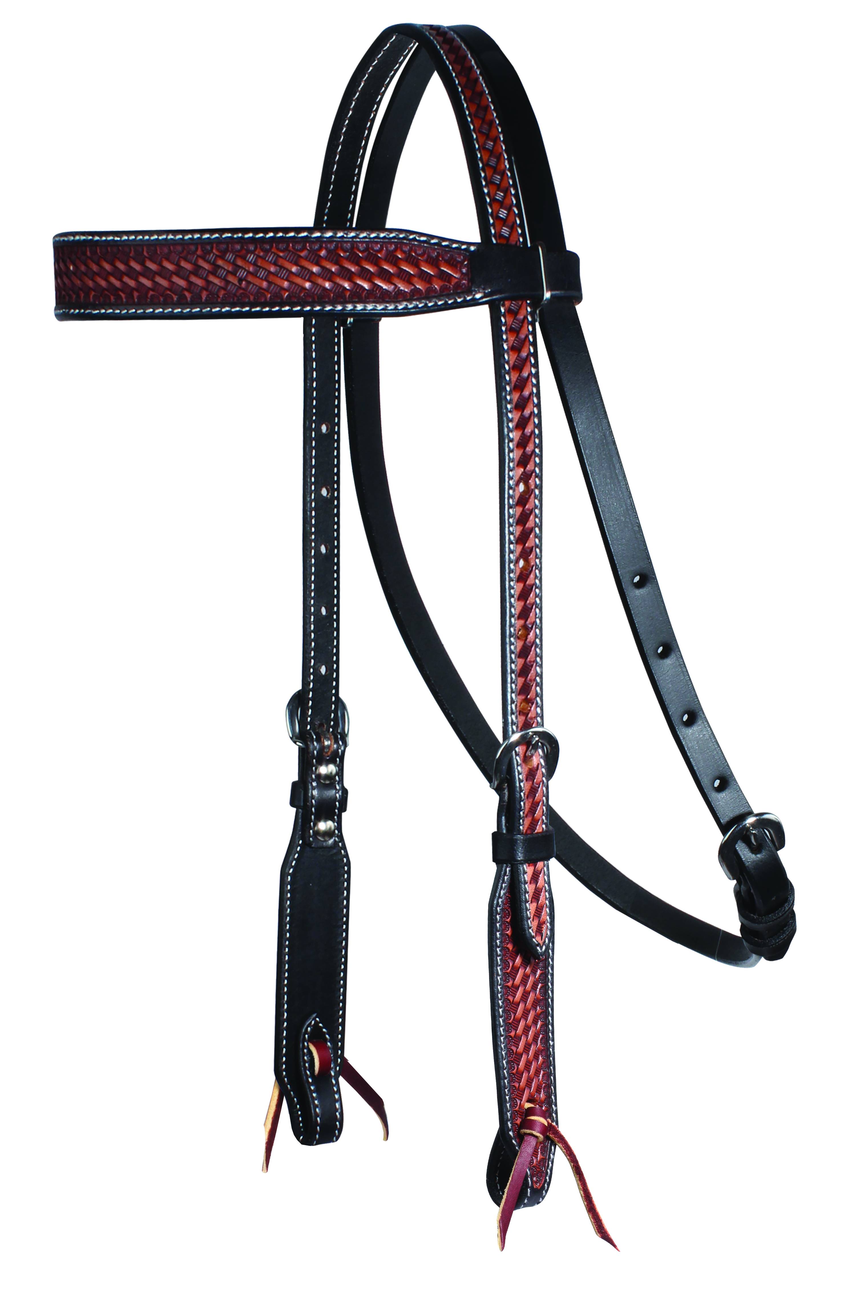 Professionals Choice Basket Weave Browband Headstall