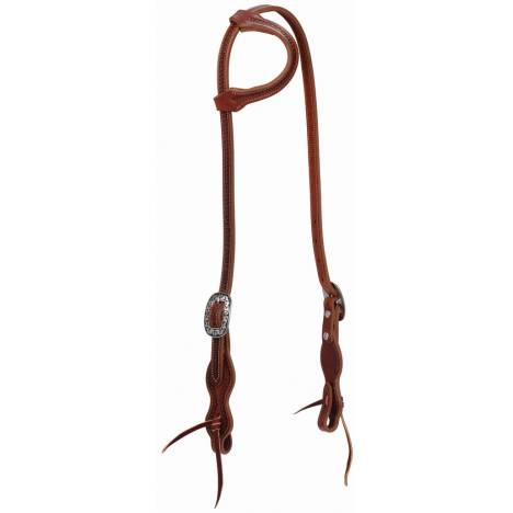 Weaver Synergy Harvest WheatSliding Ear Headstall with Floral DesignerHardware