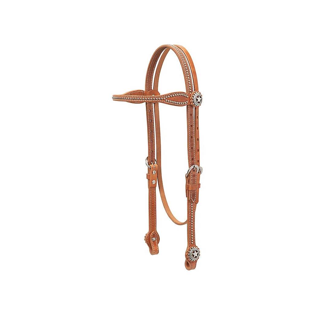 Weaver Texas Star Russet BrowbandHeadstall