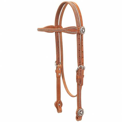 Weaver Texas Star Russet BrowbandHeadstall