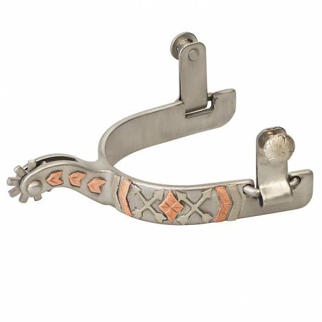 Weaver Ladies AP Arrow Cross Coppr Rowl Spurs - Sold in Pairs