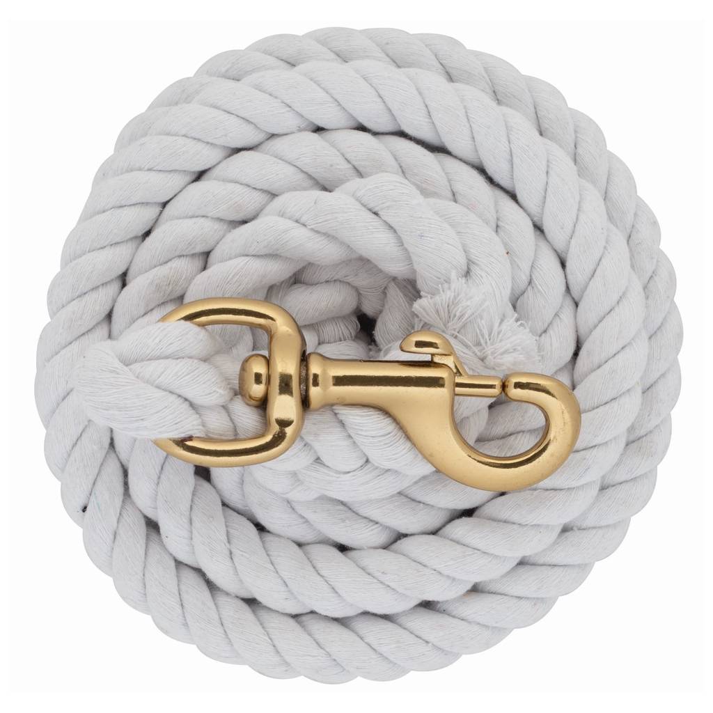 Weaver Leather 8' Cotton Lead Rope withBrass Plated 225 Snap