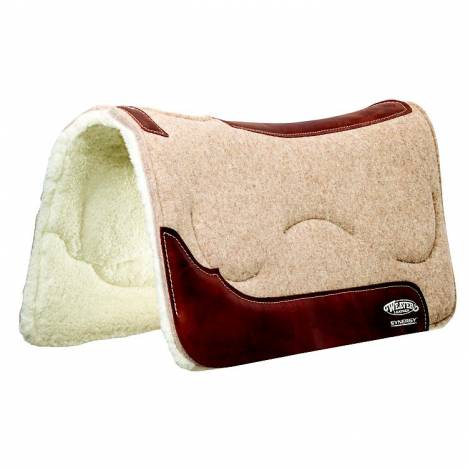 Weaver Synergy Natural Fit Wool BlendFelt Performance Saddle Padwith Merino Wool Fleece Liner