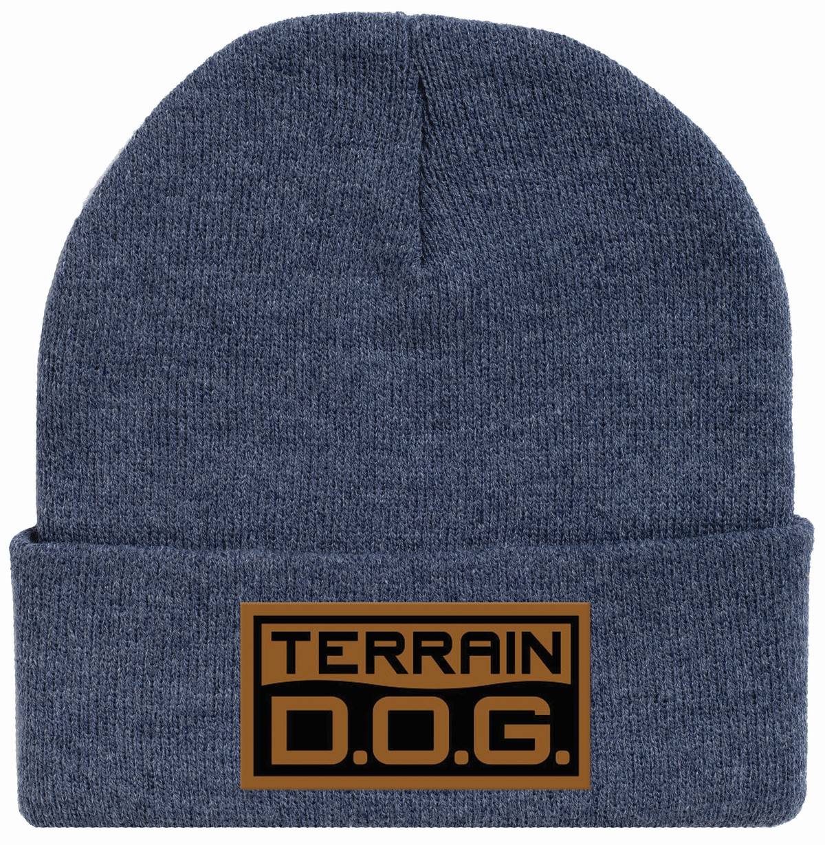 Weaver Leather Terrain D.O.G. Stocking Beanie with Engraved Leather Patch