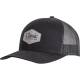 Classic Rope Mens Snapback Mesh Cap with Faux Leather Patch Logo