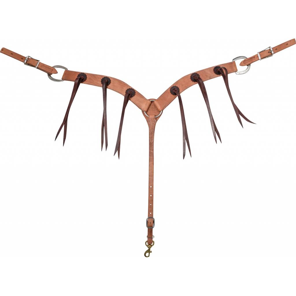 Martin Saddlery Breast Collar with Latigo Rosettes and Strings