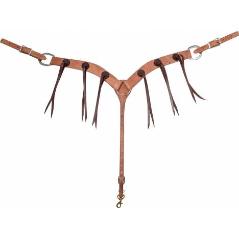 Martin Saddlery Breast Collar with Latigo Rosettes and Strings