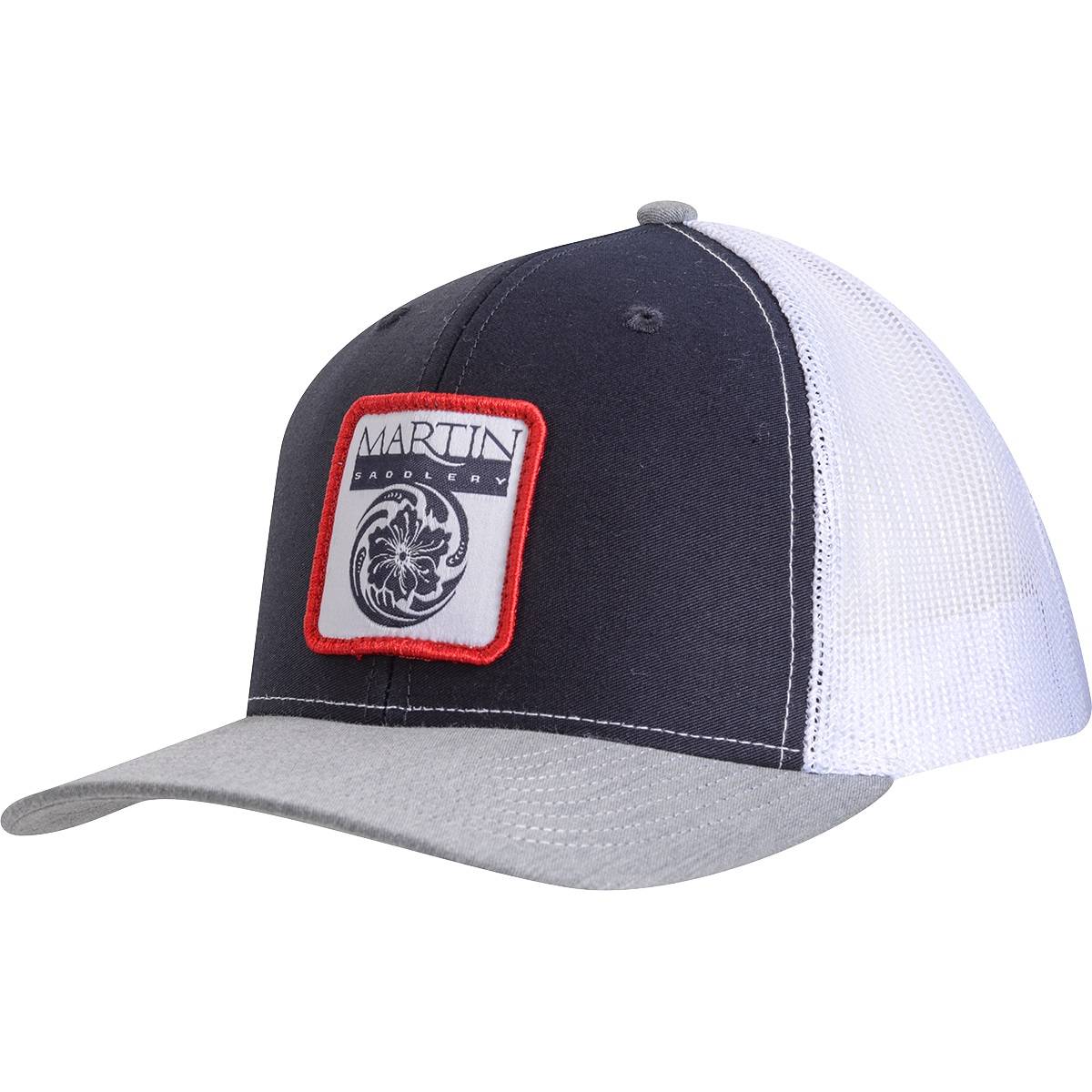 Martin Saddlery Mens Snapback Mesh Cap with Embroidered Patch Logo