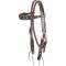 Martin Saddlery Rope Edge Antique Copper Dots Browband Headstall