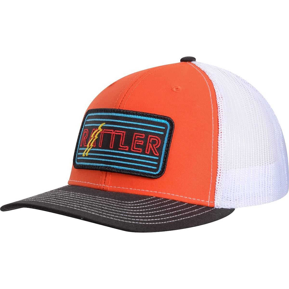 4-251585 Rattler Mens Snapback Mesh Cap with Neon Woven Pat sku 4-251585