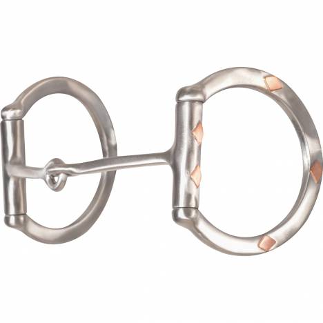 Classic Equine Sherry Cervi Diamond Dee Ring Barrel Bit - Square Snaffle