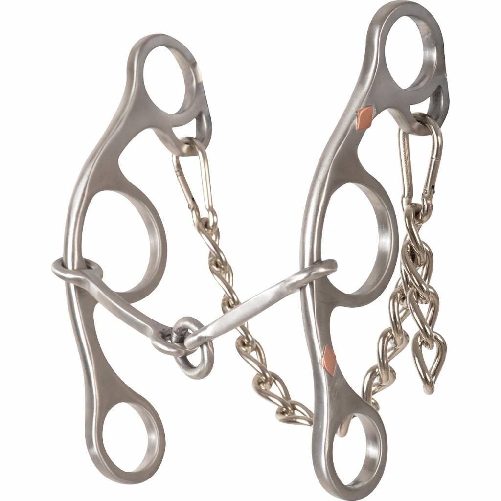 Classic Equine Sherry Cervi Diamond Short Shank Barrel Bit- O-Ring Square Snaffle