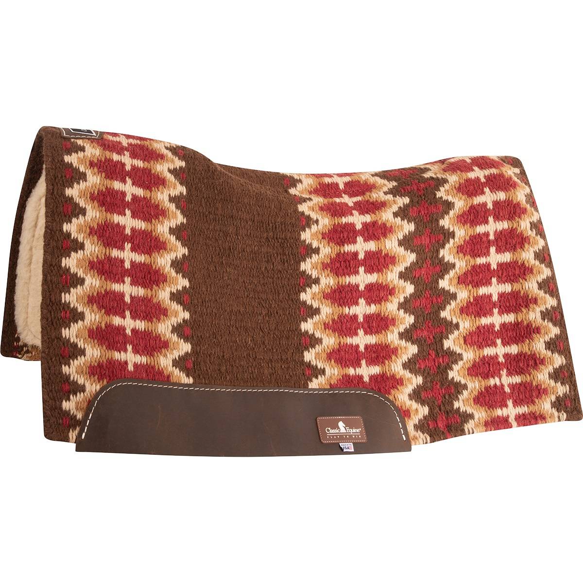 Classic Equine Sensorflex Wool Top Contoured Saddle Pad