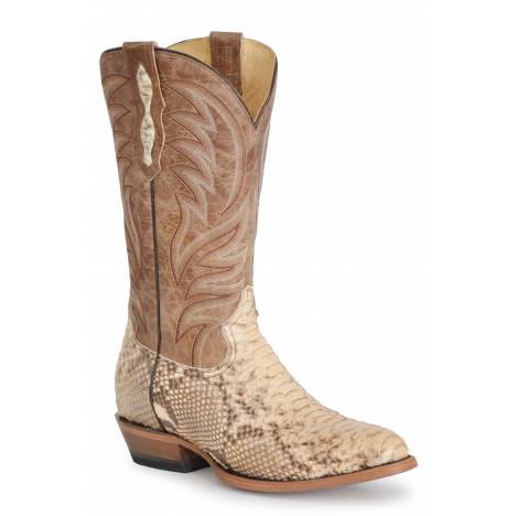 Roper Mens Backcut Python Square Toe Western Boots