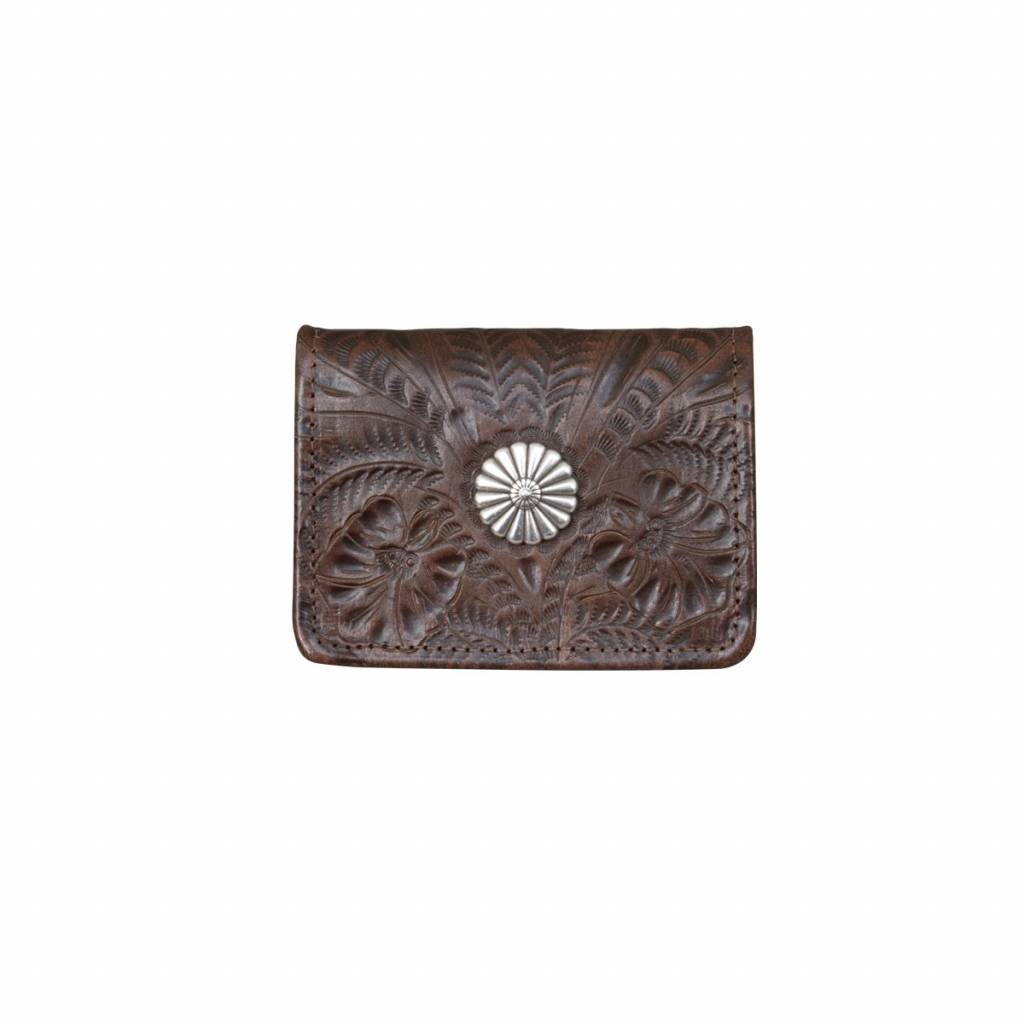 American West Ladies Small Tri-Fold Hand-Tooled Wallet