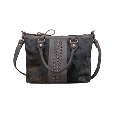 American West Cow Town Small Zip-Top Conceal Carry Satchel - Brindle Hair