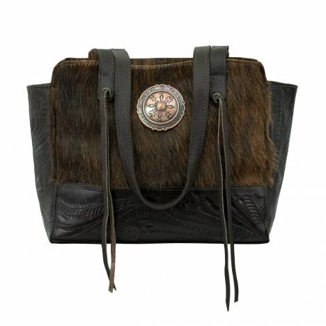 American West Zip Top Conceal Carry Satchel Tote - Brindle Hair