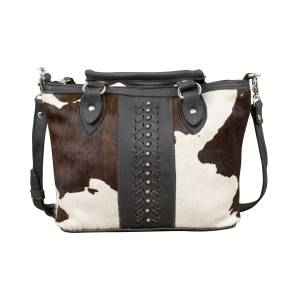 American West Cow Town Small Zip-Top Conceal Carry Satchel - Pony Hair