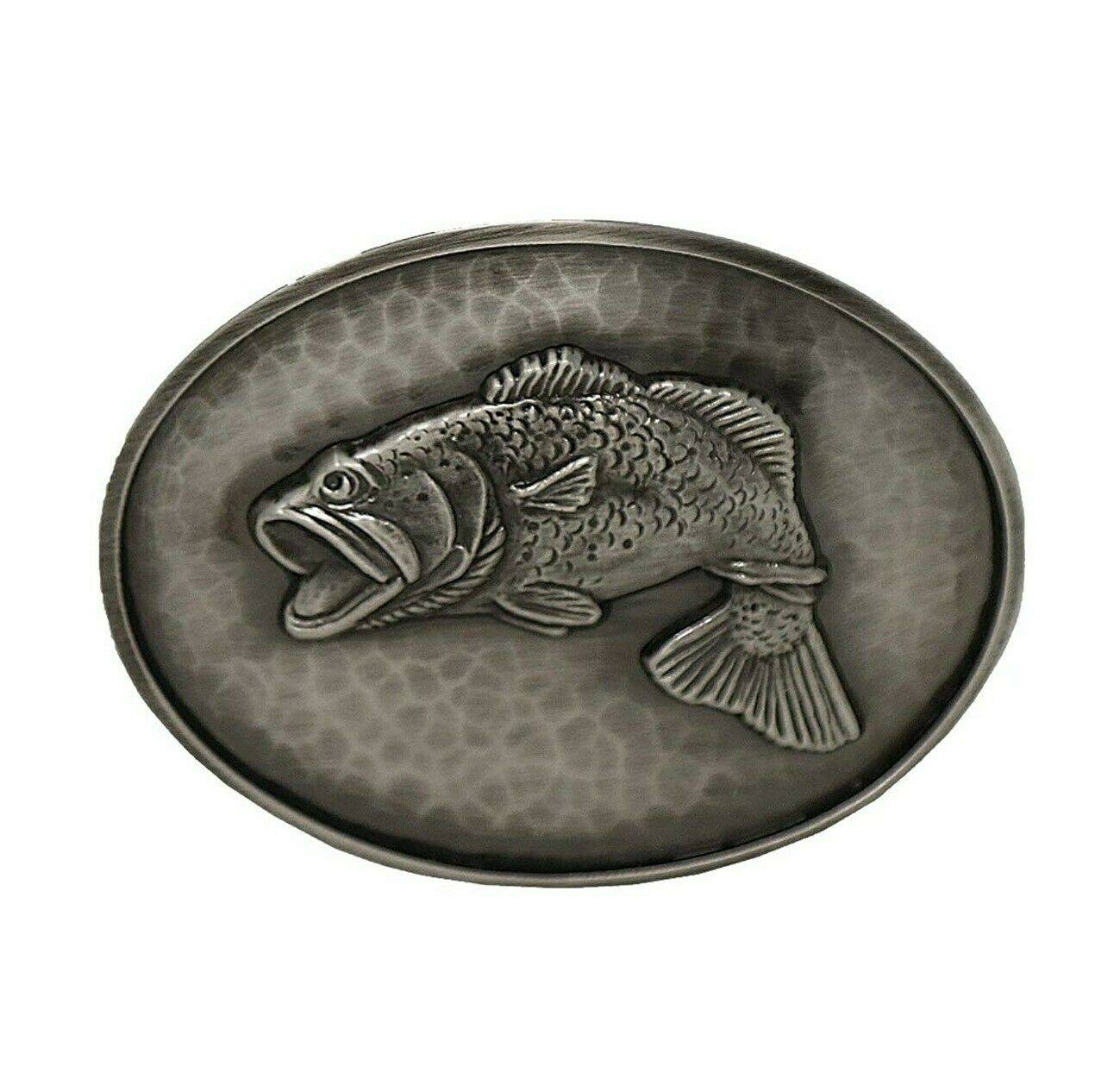 Montana Silversmiths Cascade Hammered Small Bass Belt Buckle