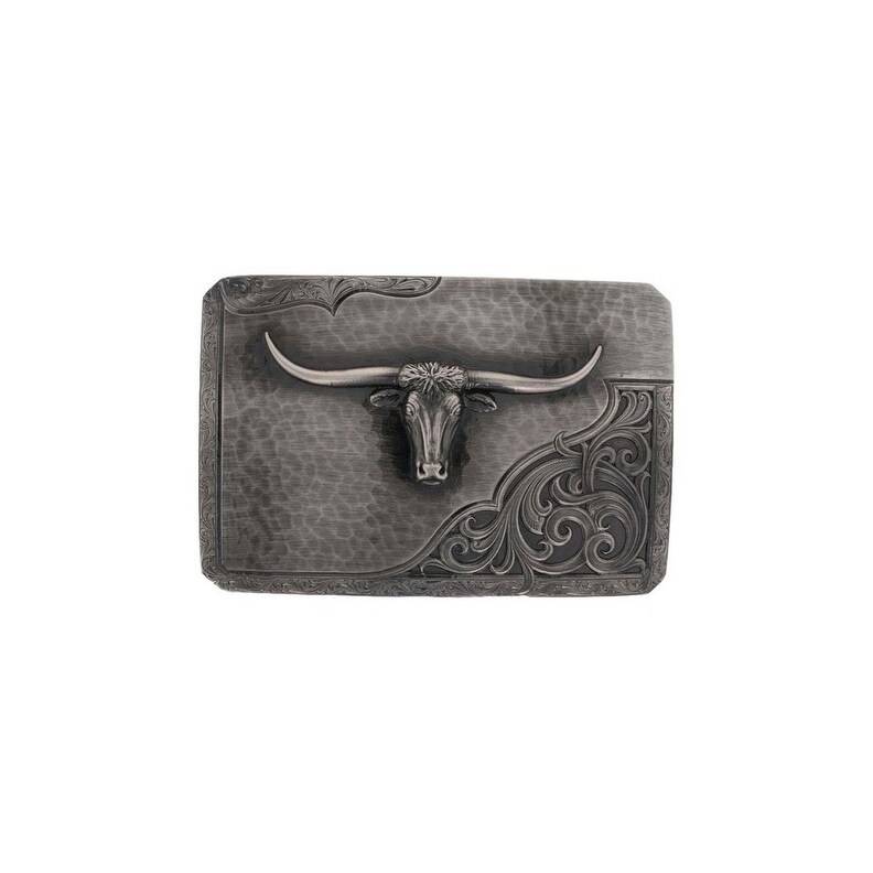 4-261900 Montana Silversmiths Stormy Rough Out Longhorn Wes sku 4-261900