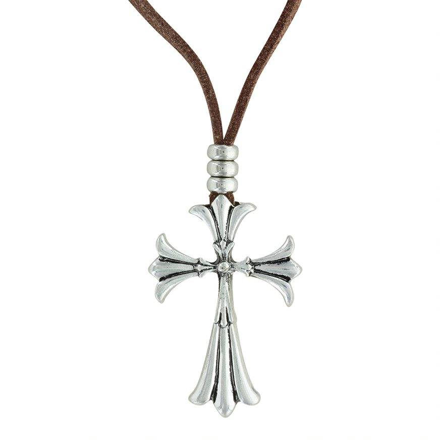 Montana Silversmiths Leather Cross Necklace