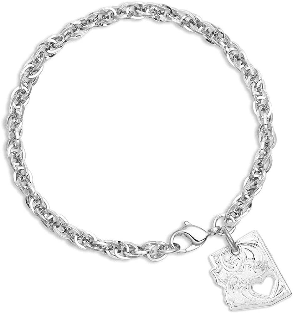 Montana Silversmiths I Heart Arizona State Charm Bracelet