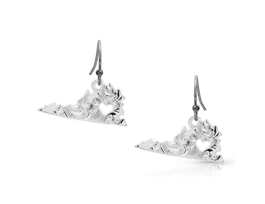 Montana Silversmiths I Heart Virginia State Charm Earrings