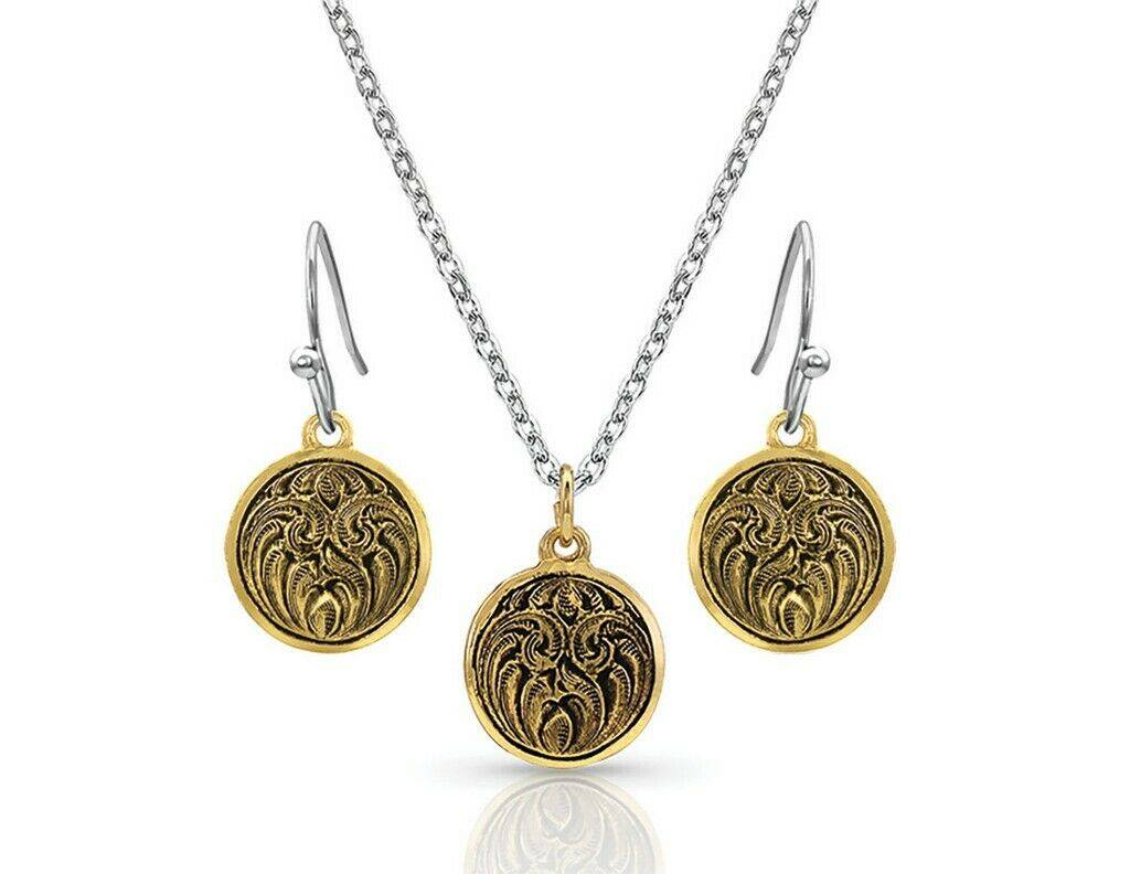 Montana Silversmiths Gold Sunset Trailwinds Jewelry Set