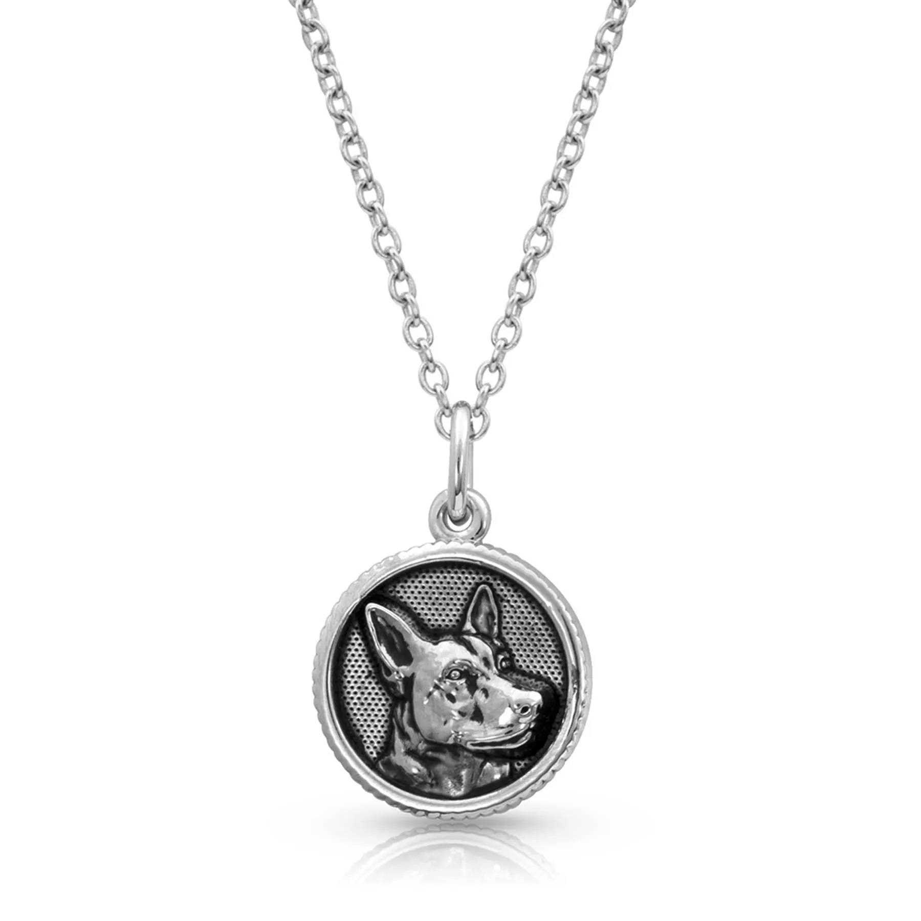 Montana Silversmiths Happy Tails German Shepherd Charm Necklace