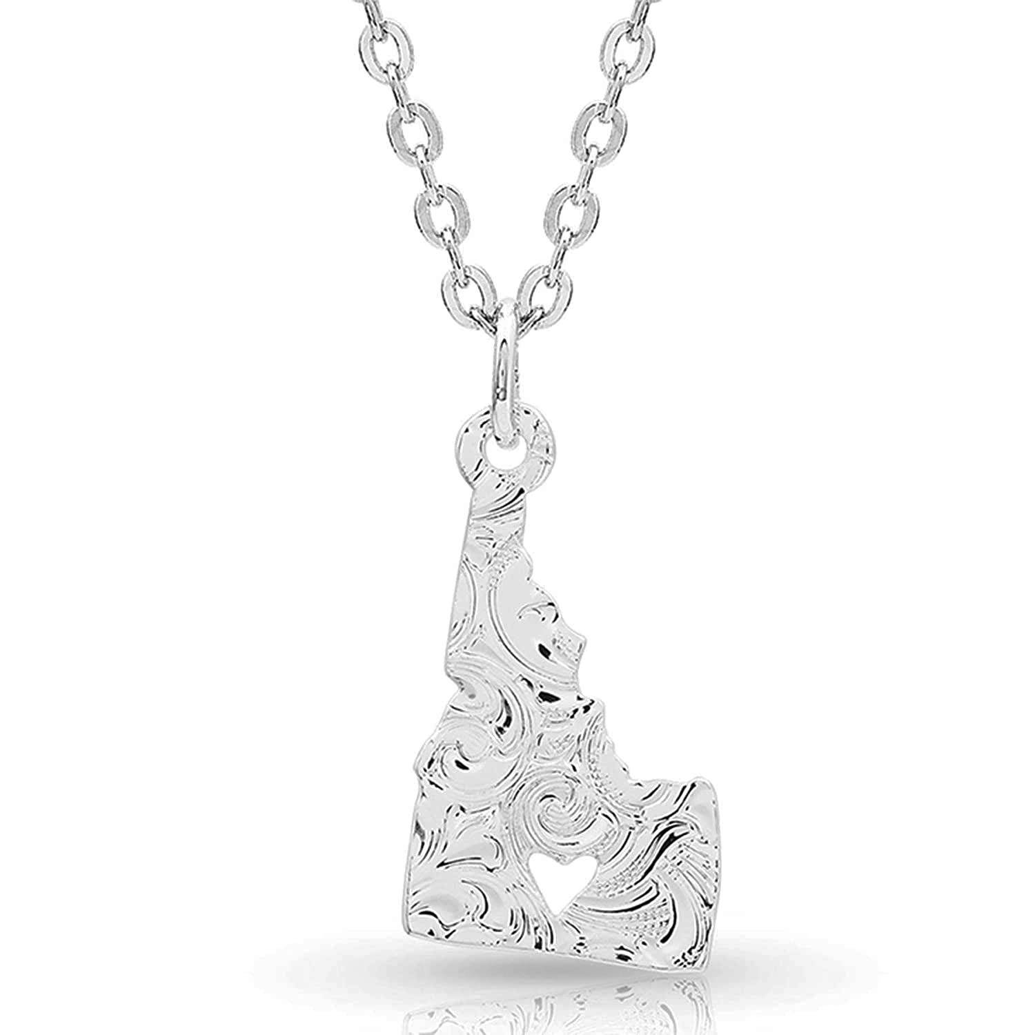 Montana Silversmiths I Heart Idaho State Charm Necklace