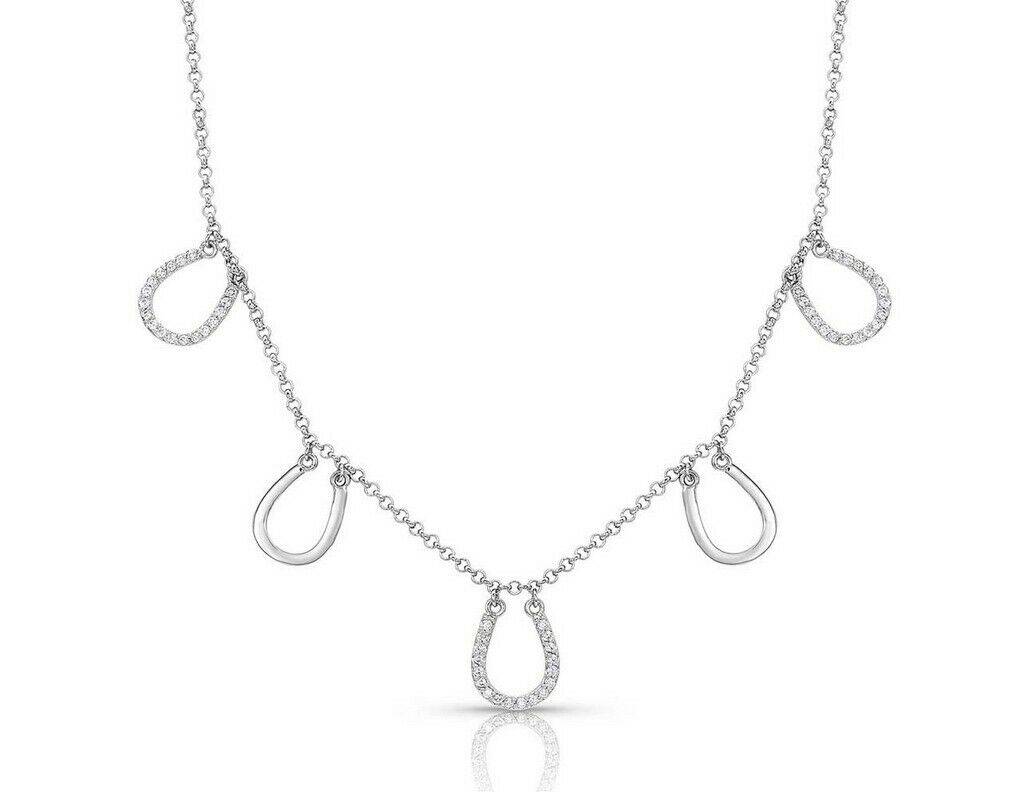 Montana Silversmiths Horseshoes On The Line Necklace