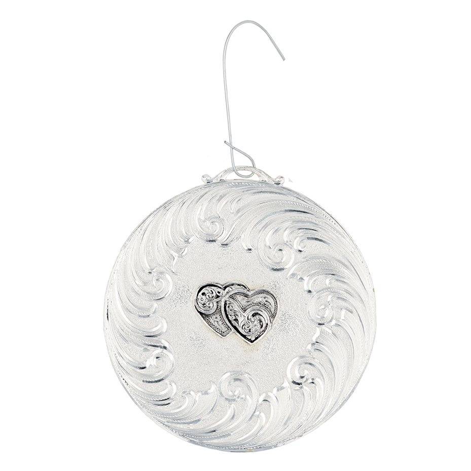 Montana Silversmiths Round Filigree Double Heart Ornament